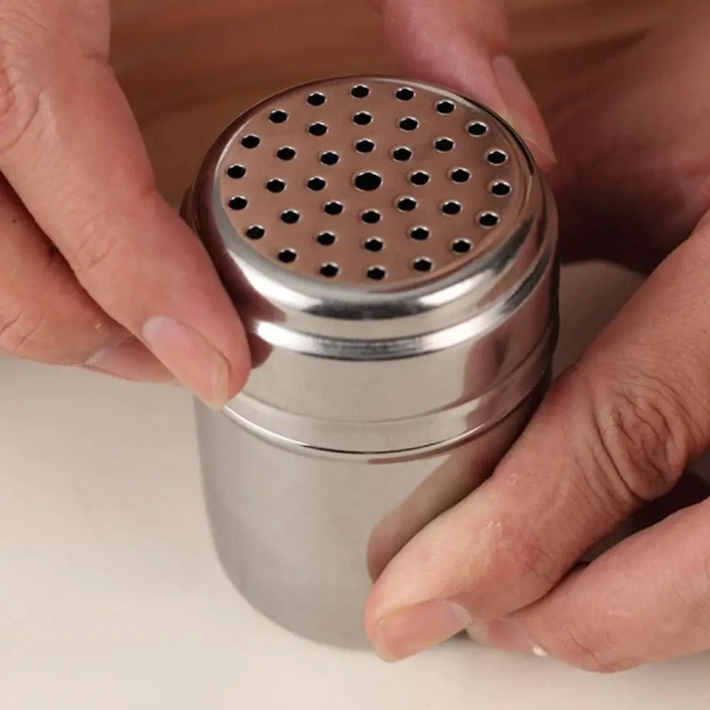 Stainless Steel Seasoning Shaker with Rotating Lid