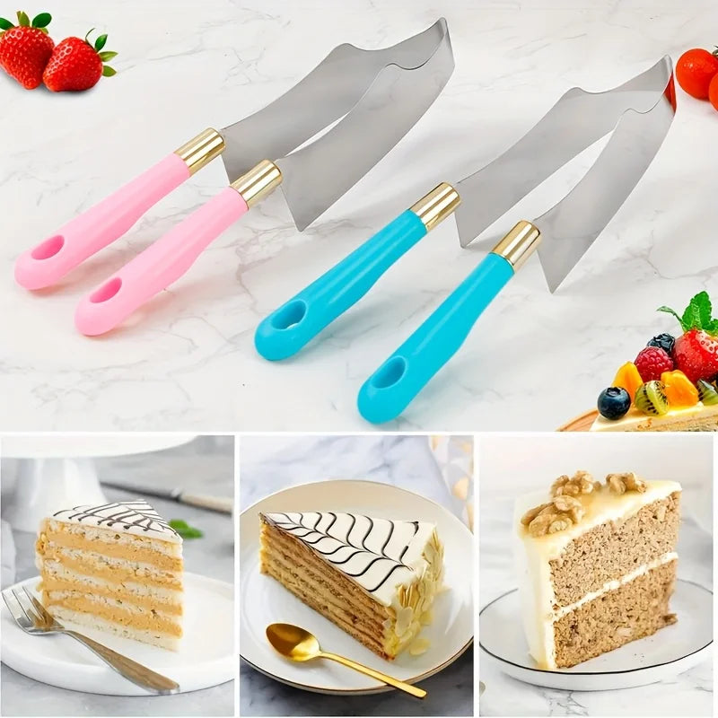 1pc Stainless Steel Cake Slicer & Triangle Cutter Tool - for Home Baking, Bakeries, Professional Pastry Chefs -Baking Tools