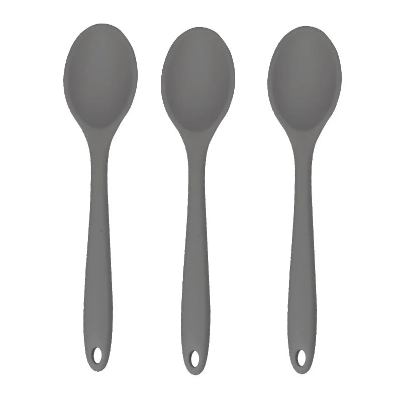 Silicone Mixing and Serving Spoons, Set of 3
