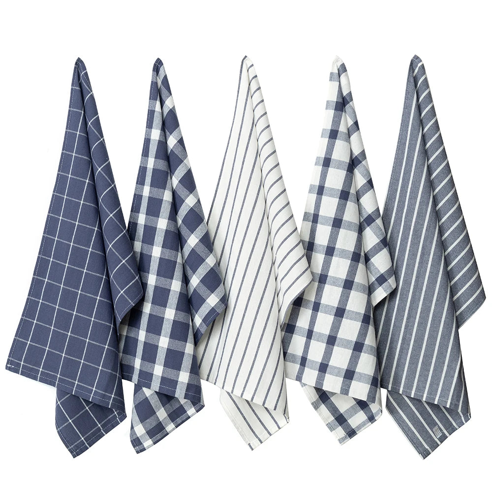 100% Cotton Tea Towel, Absorbent Kitchen Dish Towel, 45 x 70 cm, 1 or 5 Pack