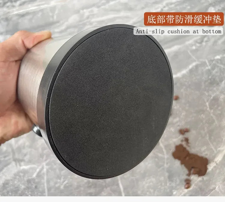 Stainless Steel Coffee Knock Box with Non-Slip Rubber Ring
