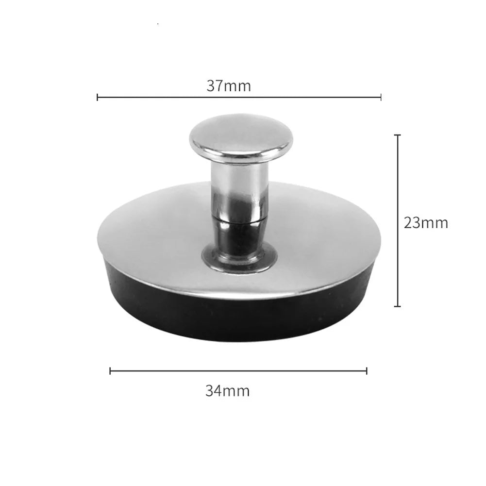 Stainless Steel Sink Plug, Bathtub and Washbasin Drain Stopper, 3 Sizes