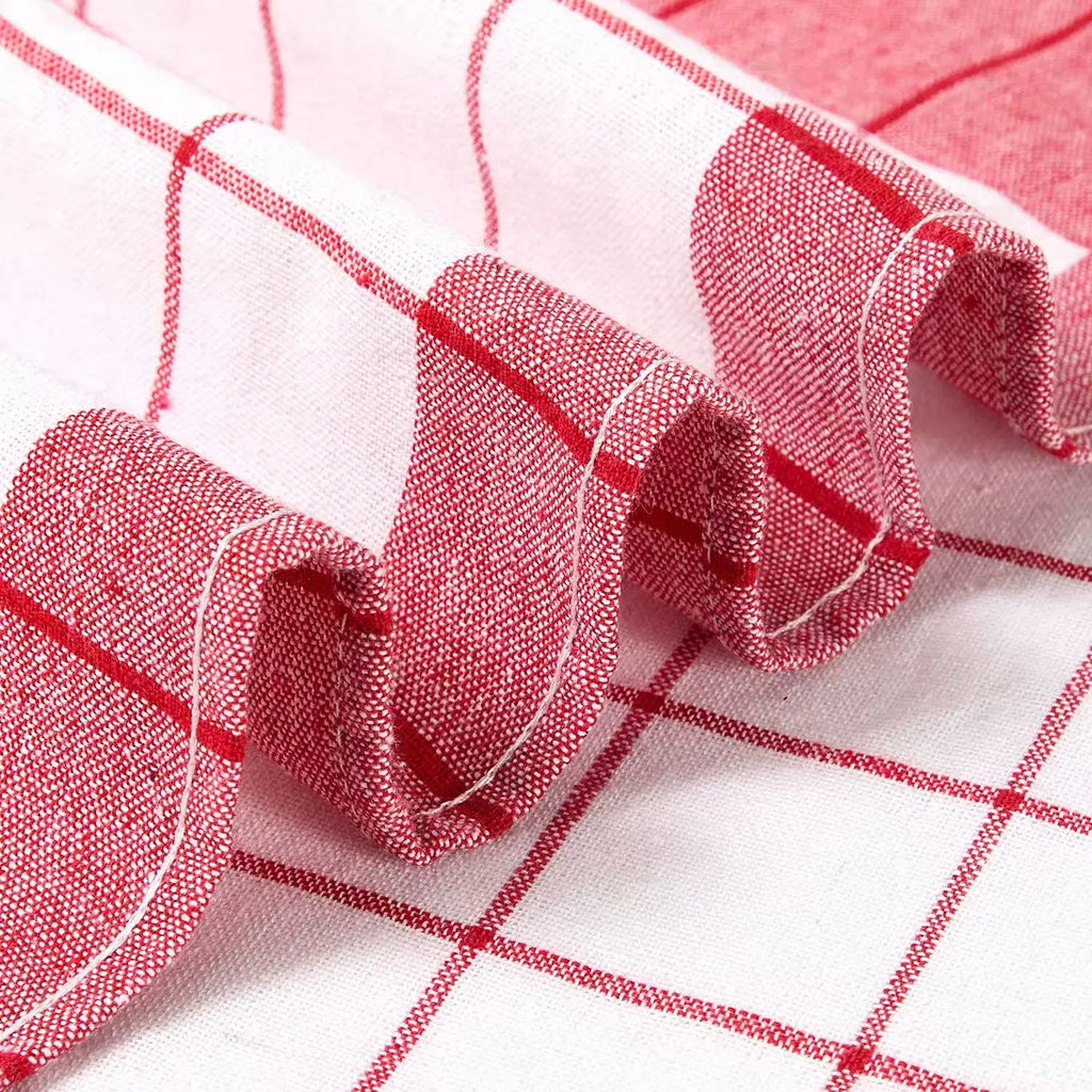Checkered Cotton Kitchen Towels, 40x60cm, Packs of 4 to 10