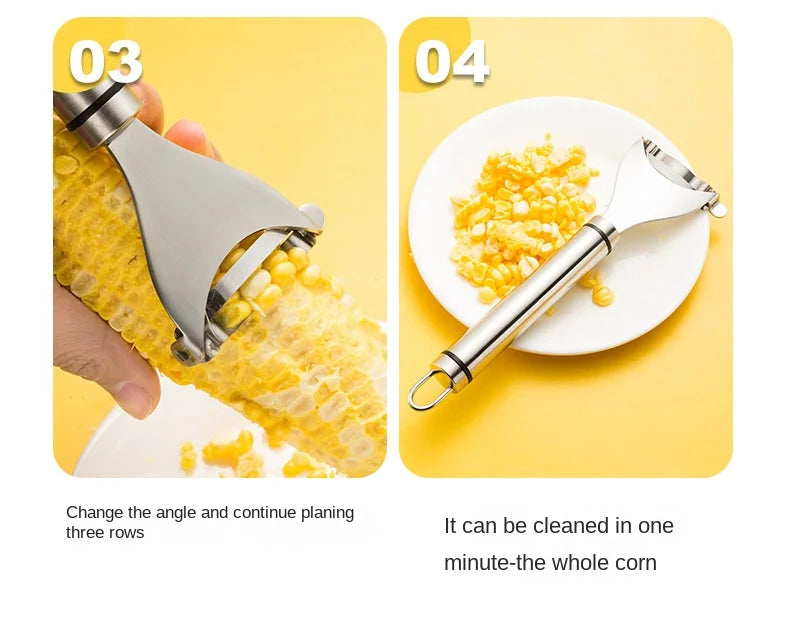 Stainless Steel Corn Stripper and Kerneler, Corn Cob Peeler Tool