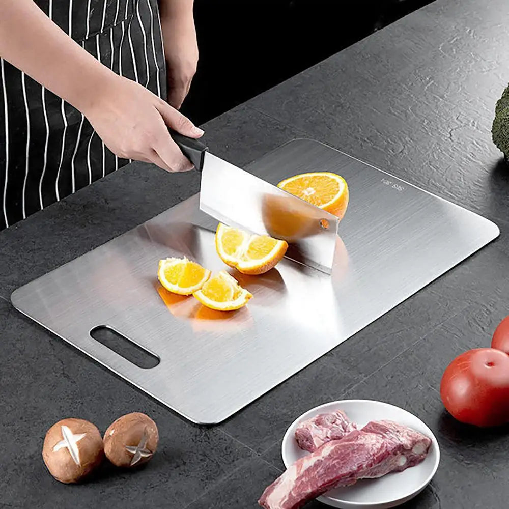 Stainless Steel Chopping Board, Double Sided, 5 Sizes