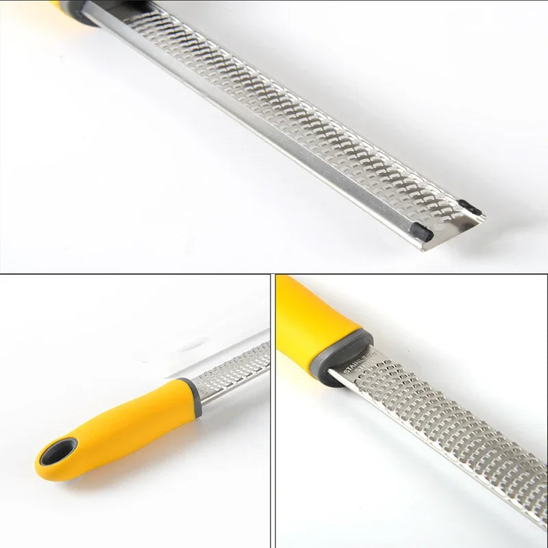 Stainless Steel Cheese Grater and Lemon Zester with Cover