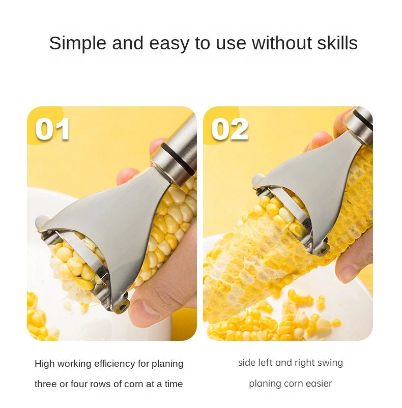 Stainless Steel Corn Stripper and Kerneler, Corn Cob Peeler Tool