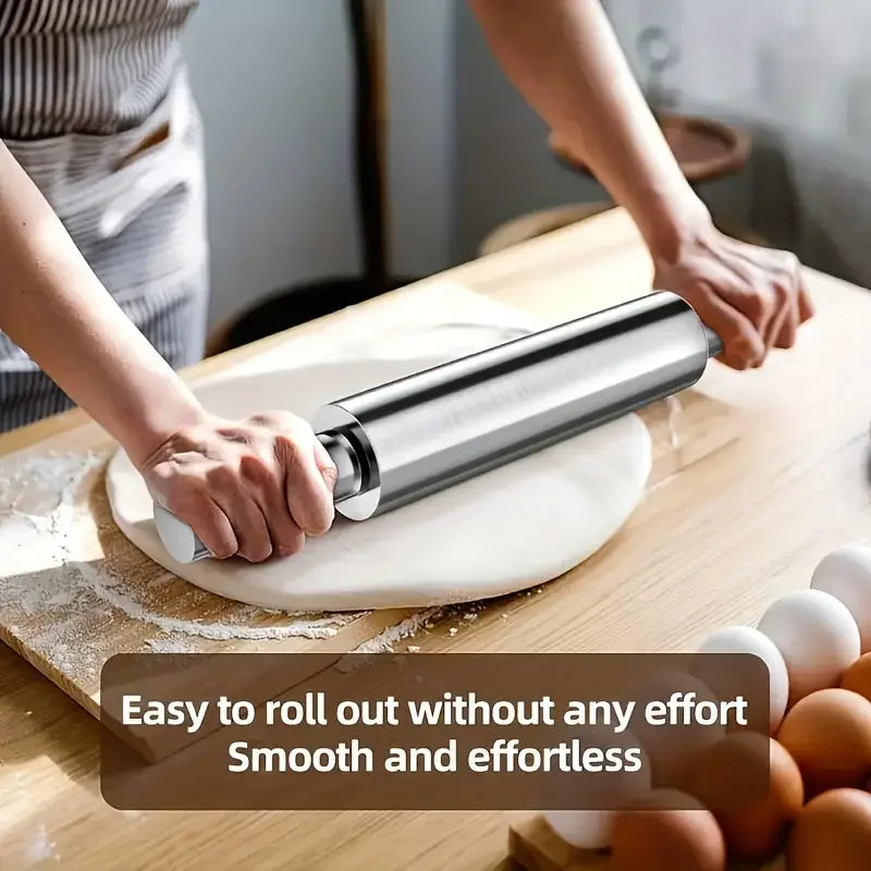 Stainless Steel Rolling Pin, Non-Stick Surface, 2 Sizes