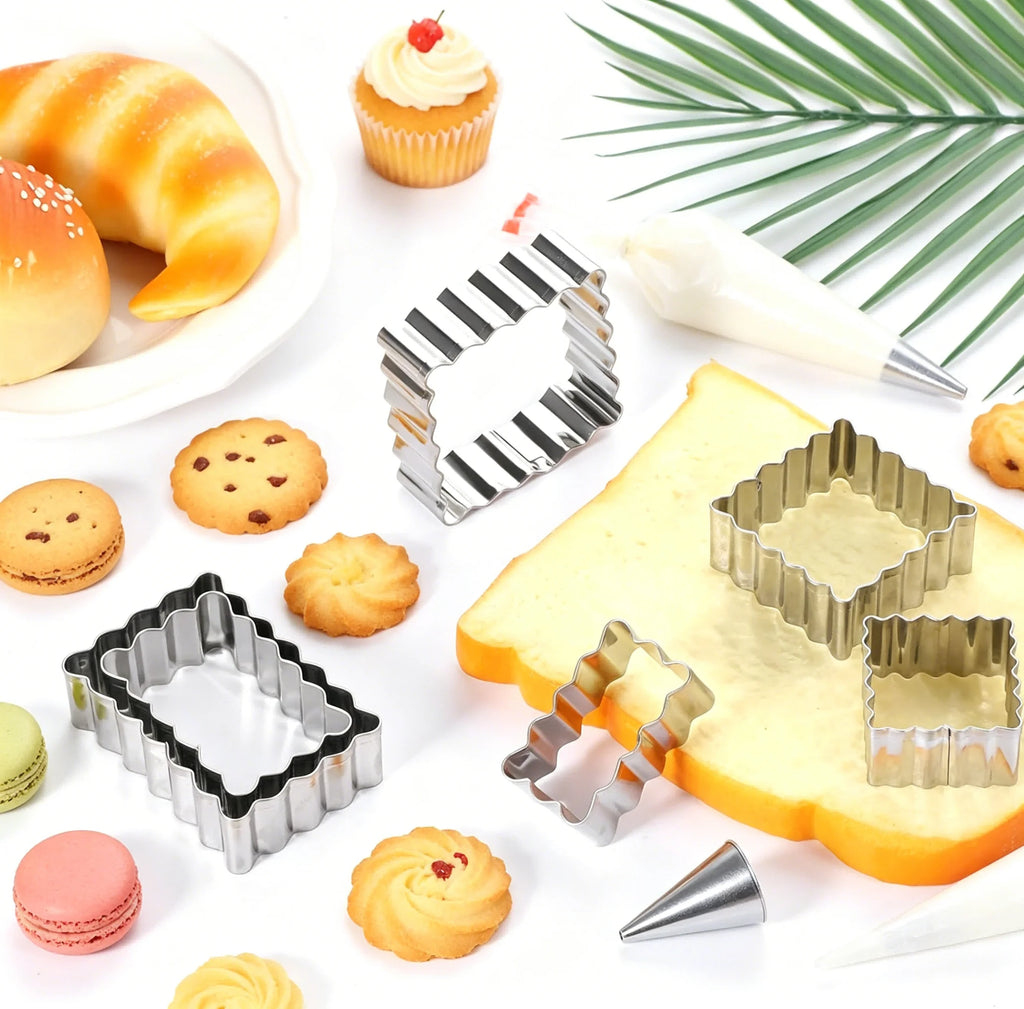 Stainless Steel Cookie Cutter Set, Square and Rectangle