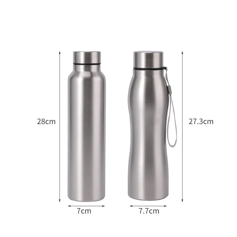 1 Litre Stainless Steel Sports Water Bottle, Single Wall