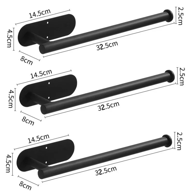 Adhesive Stainless Steel Kitchen Roll and Toilet Paper Holder
