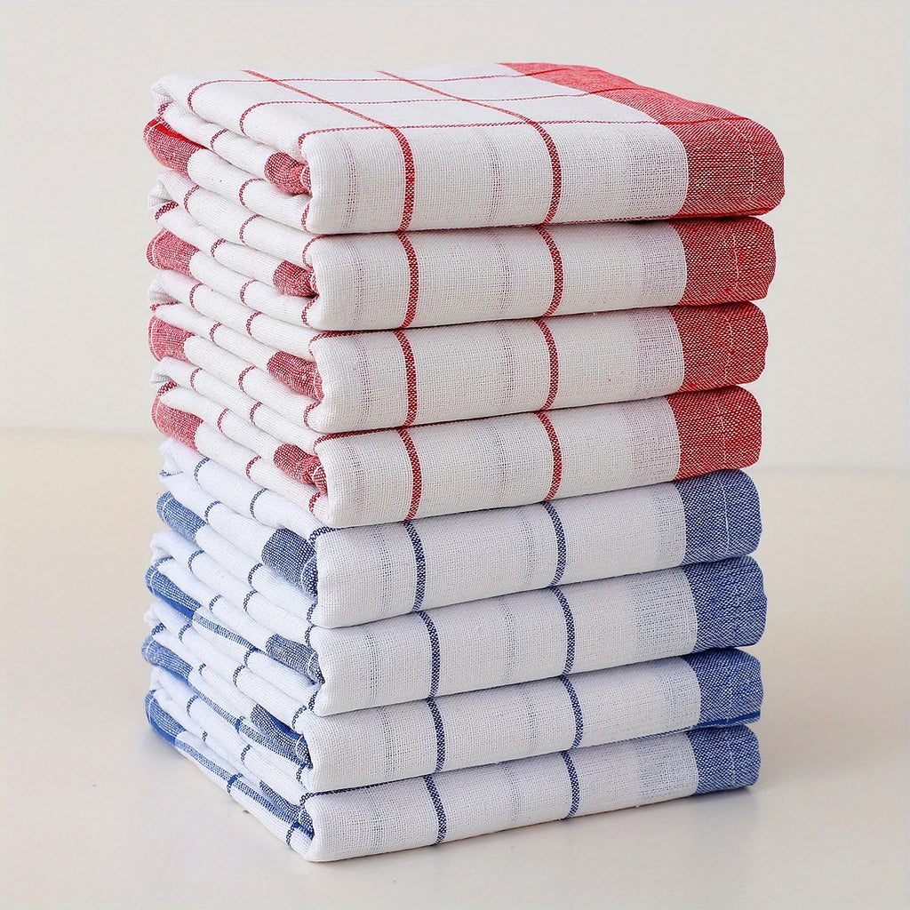 Checkered Cotton Kitchen Towels, 40x60cm, Packs of 4 to 10