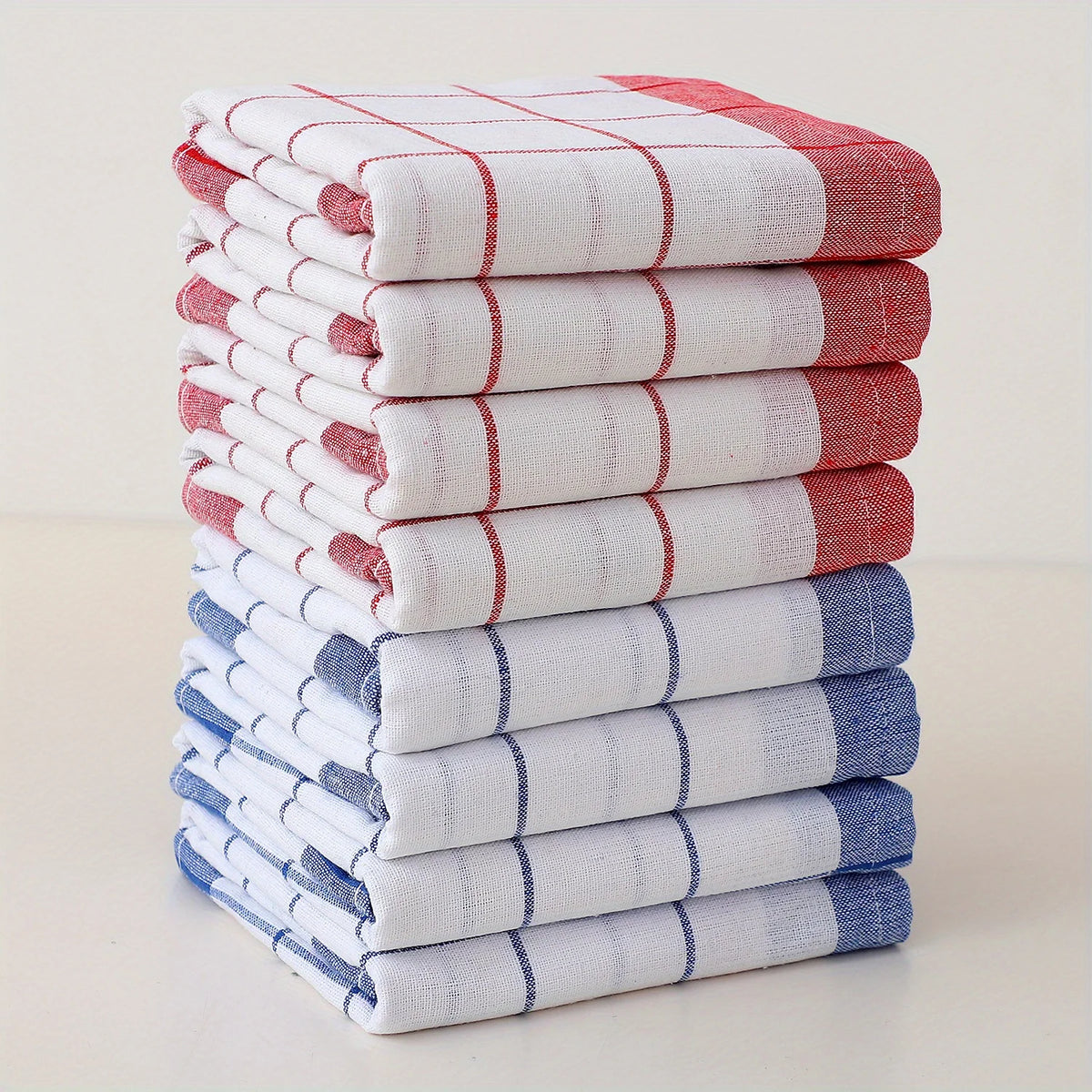 Checkered Cotton Kitchen Towels, 40x60cm, Packs of 4 to 10