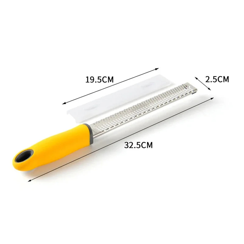 Stainless Steel Cheese Grater and Lemon Zester with Cover
