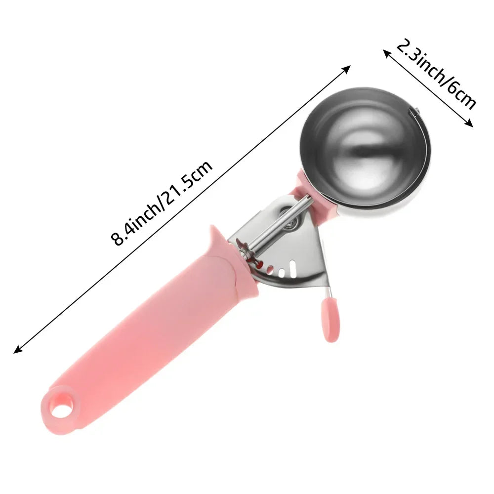 Stainless Steel Ice Cream Scoop with Trigger Release