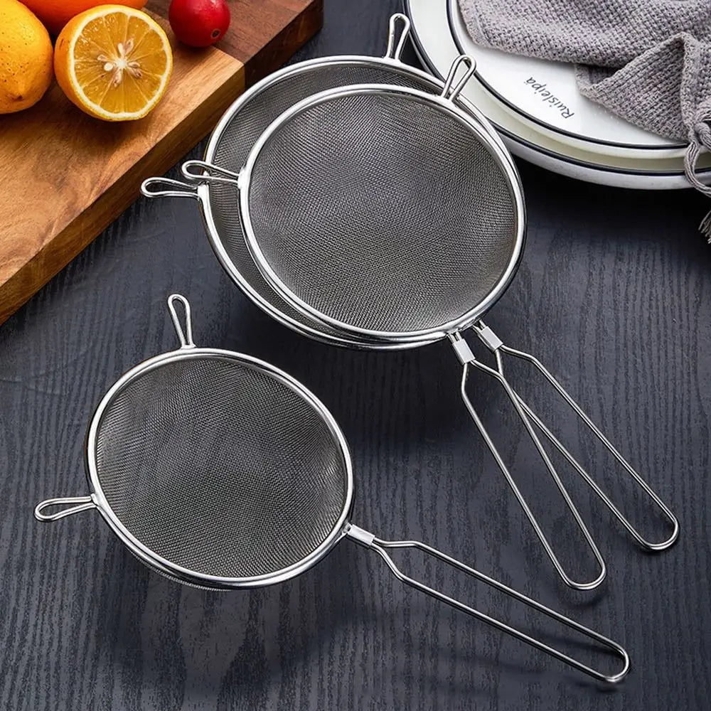 Stainless Steel Fine Mesh Strainer with Handle, 6 to 24cm