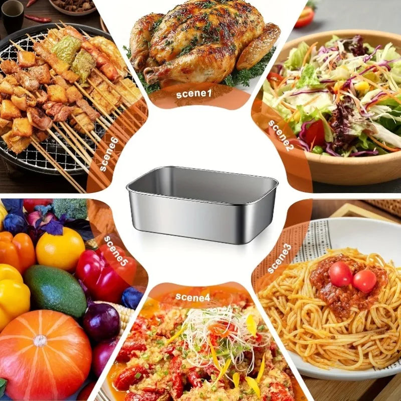 Stainless Steel Food Storage Containers, Set of 5