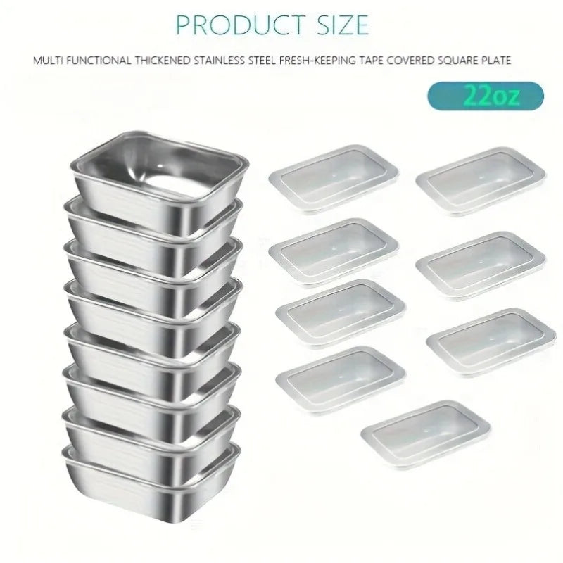 Stainless Steel Food Storage Containers, Set of 5