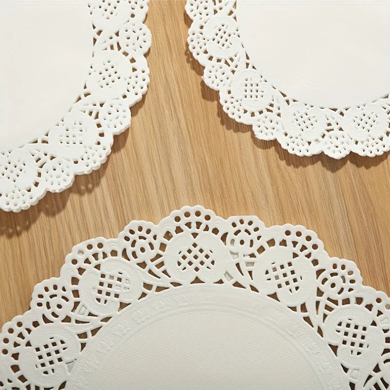 Paper Doilies, Round, Oval or Rectangular, 50 or 100 Pack