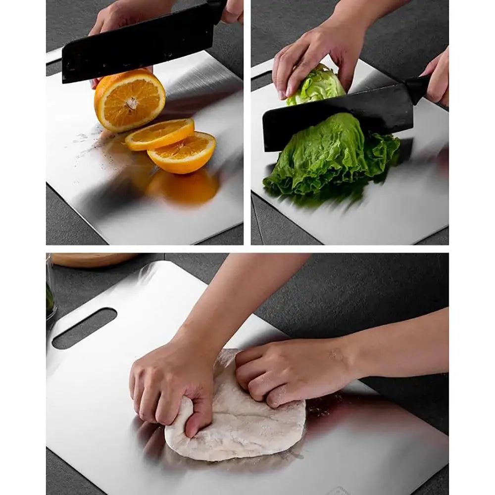 Stainless Steel Chopping Board, Double Sided, 5 Sizes