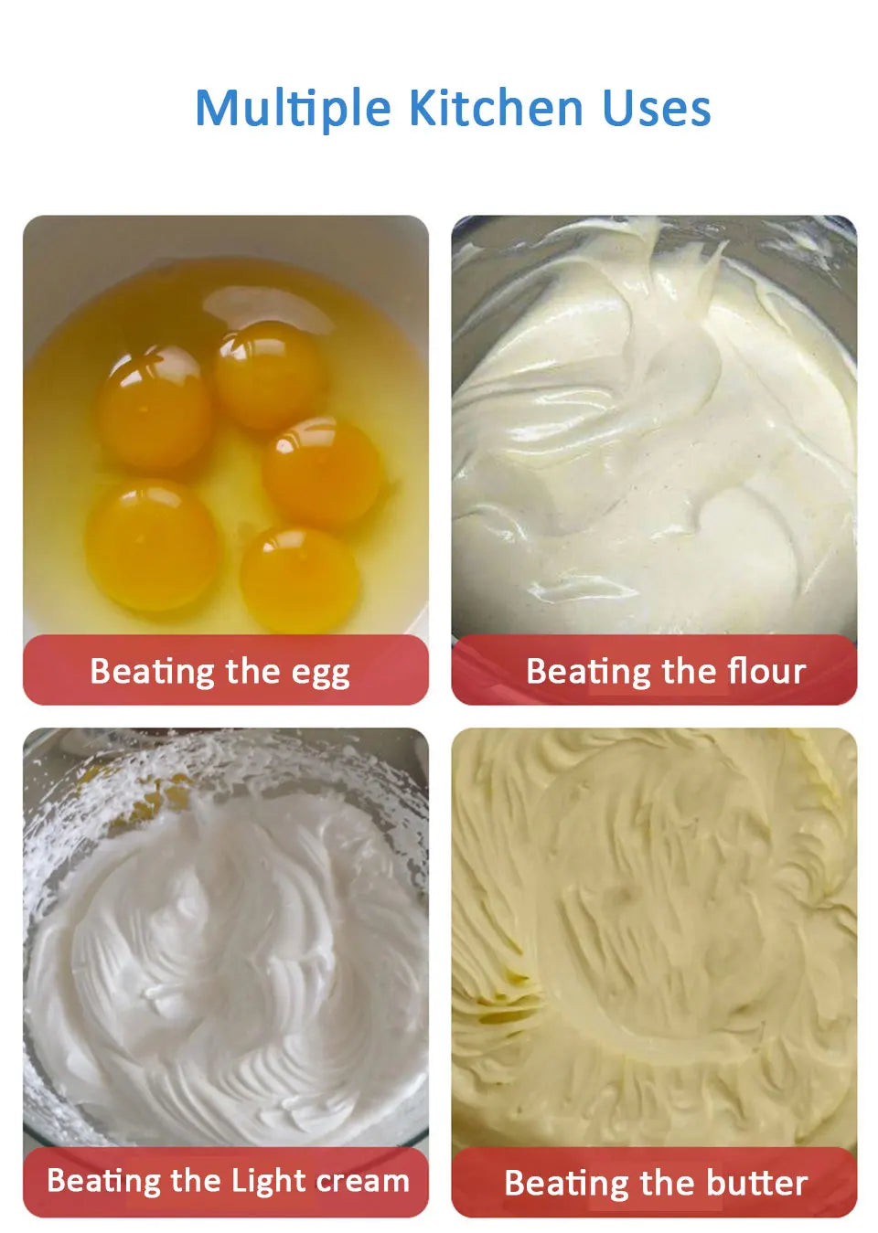 Semi-Automatic Stainless Steel Hand Whisk, Push Action