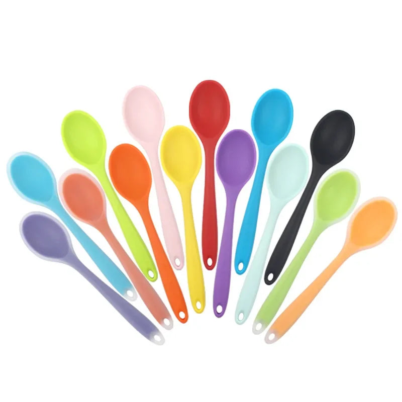 Silicone Mixing and Serving Spoons, Set of 3