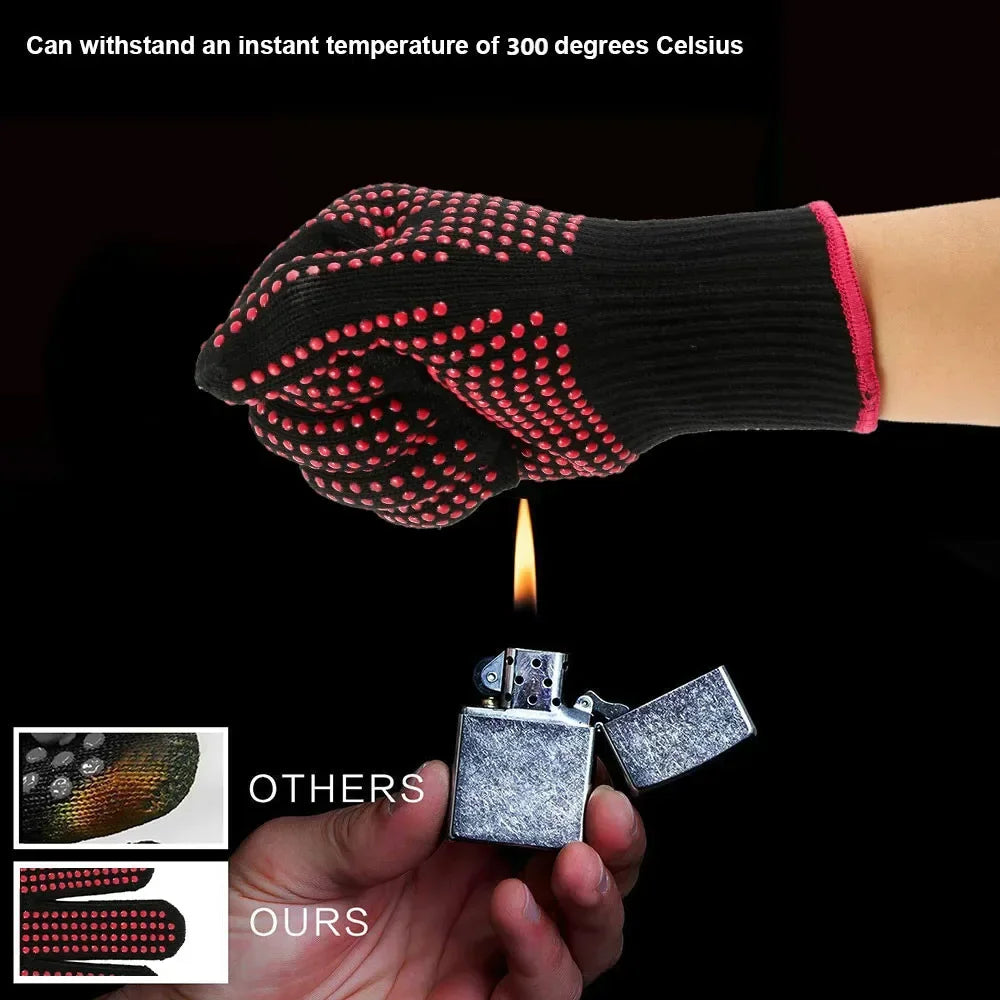 Non-Slip Kitchen and BBQ Gloves, Pair, for Cooking, Grill and Camping