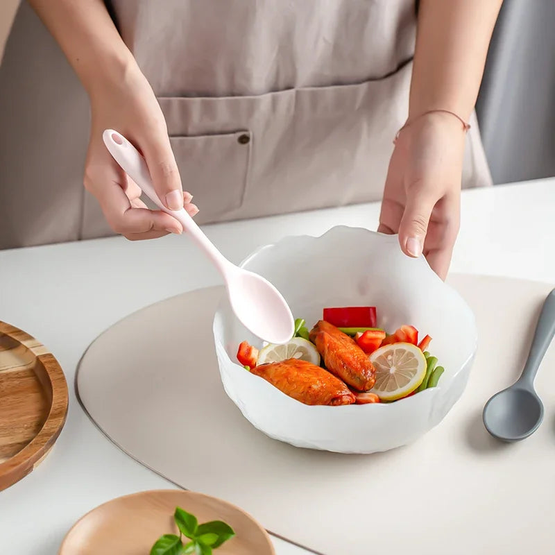 Silicone Mixing and Serving Spoons, Set of 3
