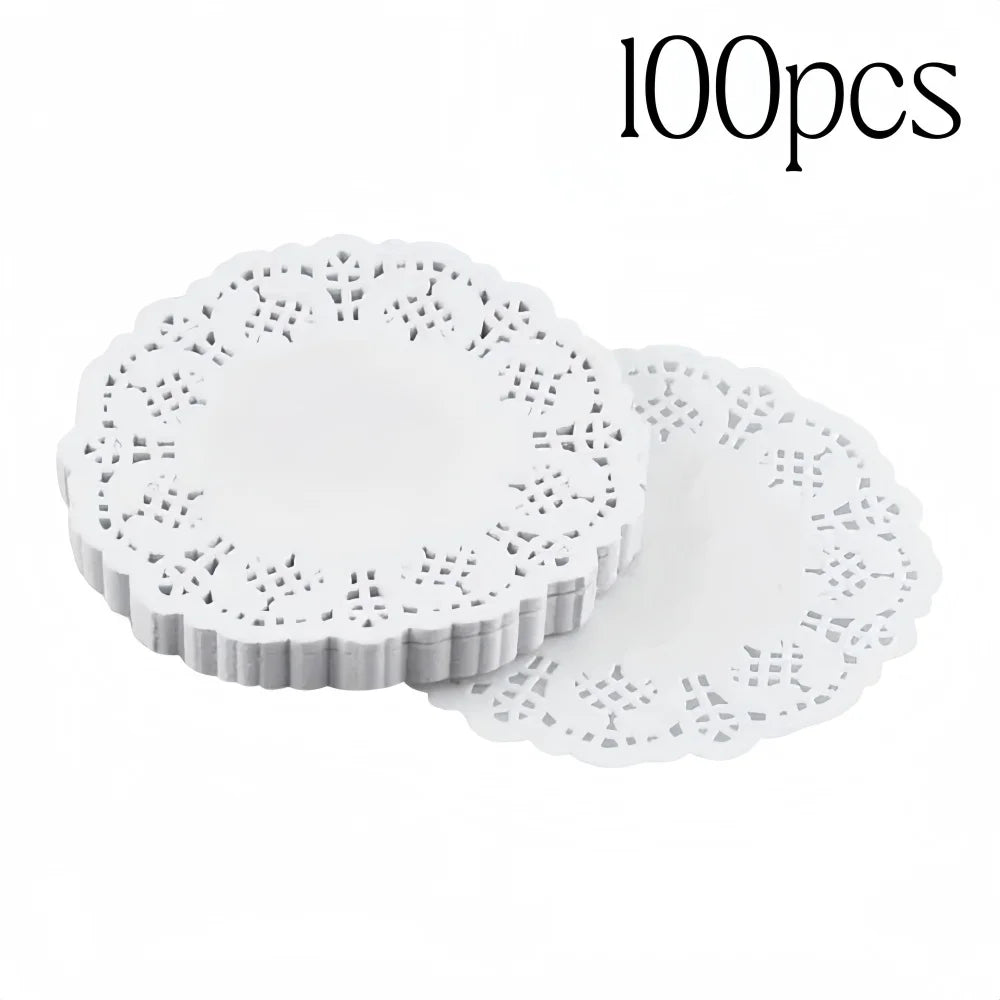 Paper Doilies, Round, Oval or Rectangular, 50 or 100 Pack