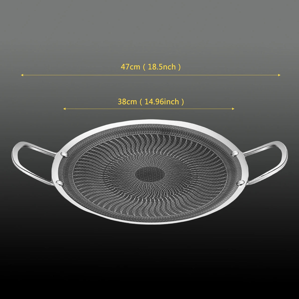 Stainless Steel BBQ Grill Pan for Camping & Home, Compatible with Induction, Gas