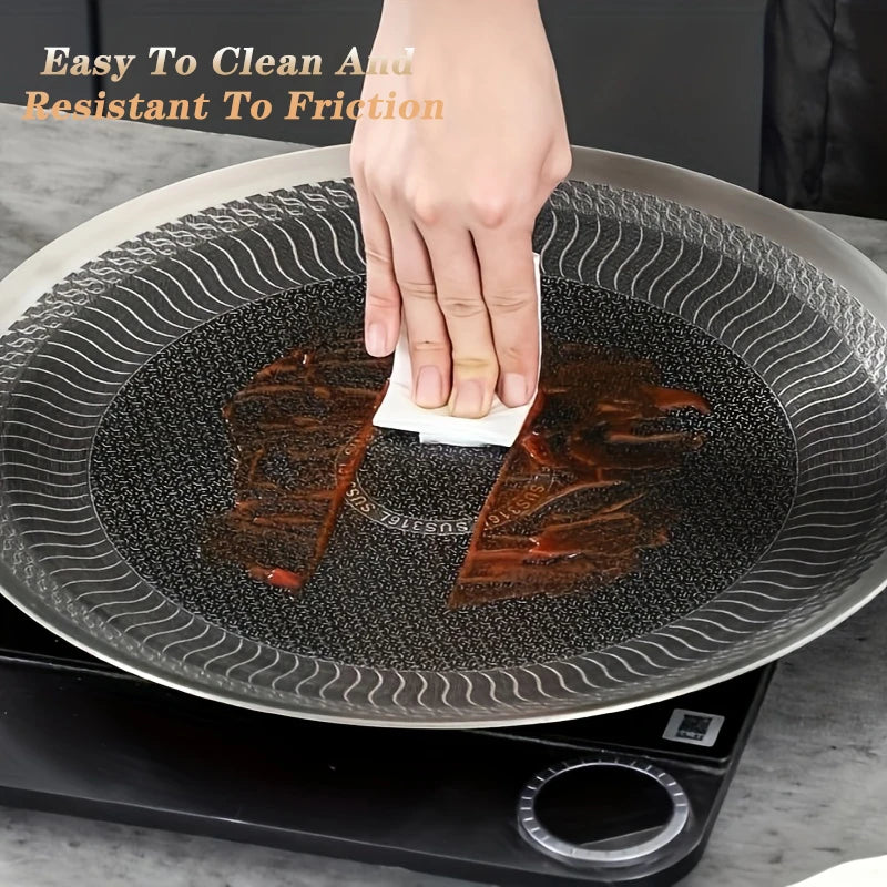 Stainless Steel BBQ Grill Pan for Camping & Home, Compatible with Induction, Gas