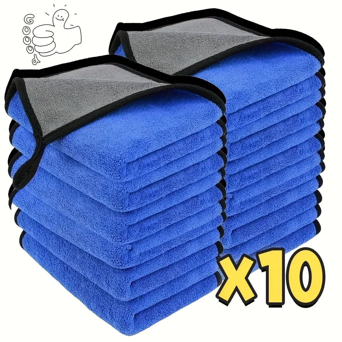 Microfiber Cleaning Cloths, Double Layer, 30x30cm and 30x60cm