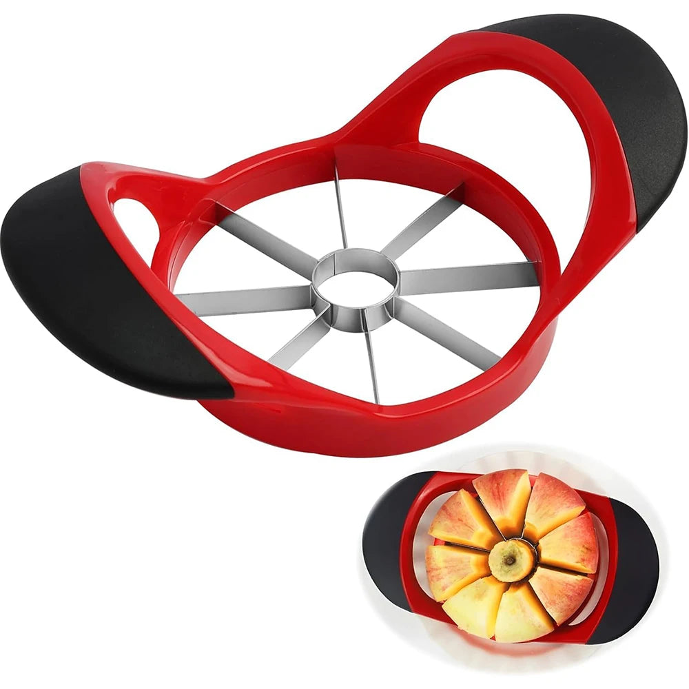 Stainless Steel Apple Slicer and Corer, 8 Blade Fruit Cutter with Handle
