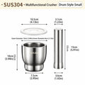 304 Stainless Steel Garlic Masher and Spice Mortar with Pestle
