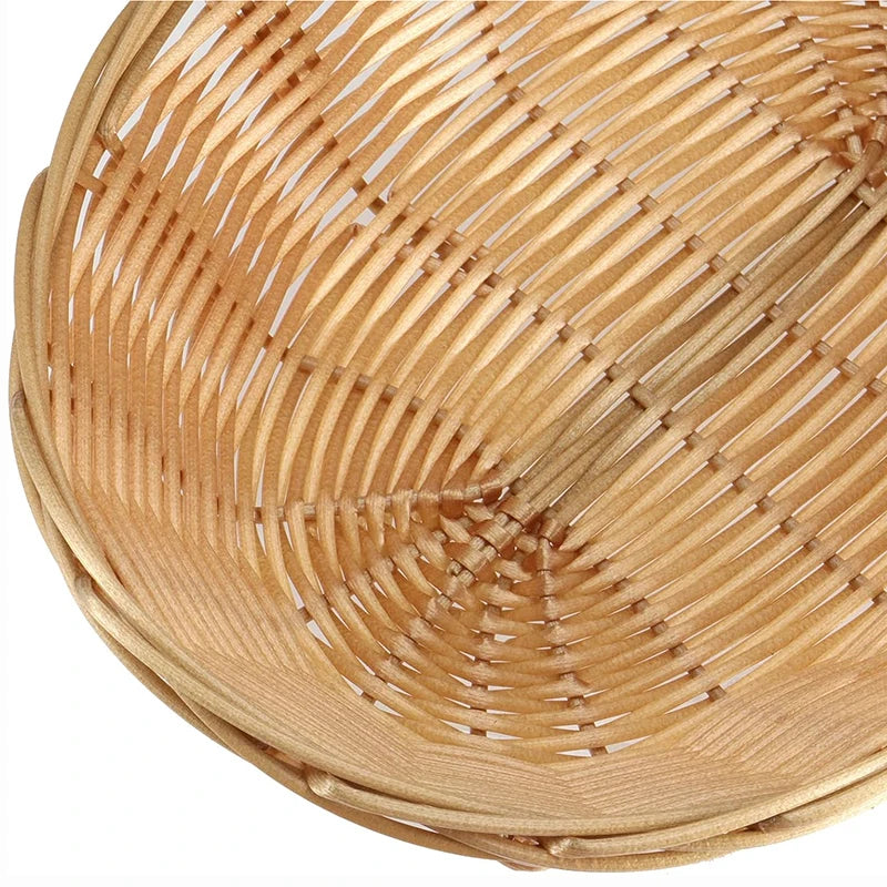 8/20Pcs Wicker Bread Baskets, Handwoven Oval Plastic Basket, Tabletop Fruit Vegetables Food Serving Basket for Home, Kitchen