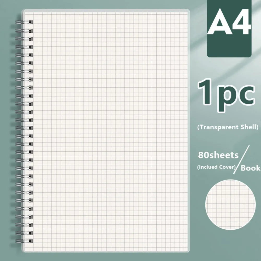Spiral Coil Notebook, Flip-Over Sketchbook and Diary, A4 A5 A6 B5
