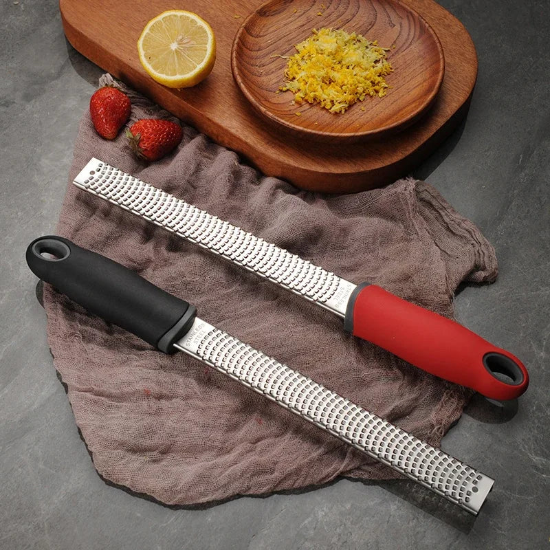 Stainless Steel Cheese Grater and Lemon Zester with Cover