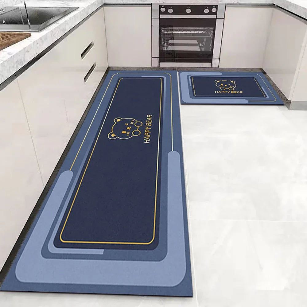 Soft Washable Kitchen Floor Mat and Runner, Anti-Slip, 40 to 160cm