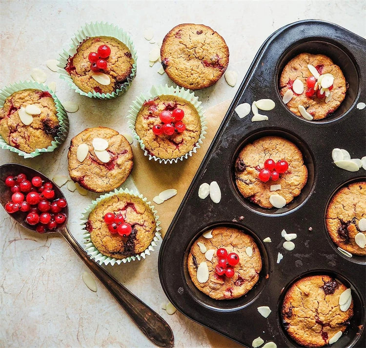 Nonstick 12 Cup Carbon Steel Muffin Tray, Cupcake Baking Pan