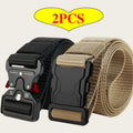 Nylon Web Belt with Quick-Release Buckle, 2 Pack
