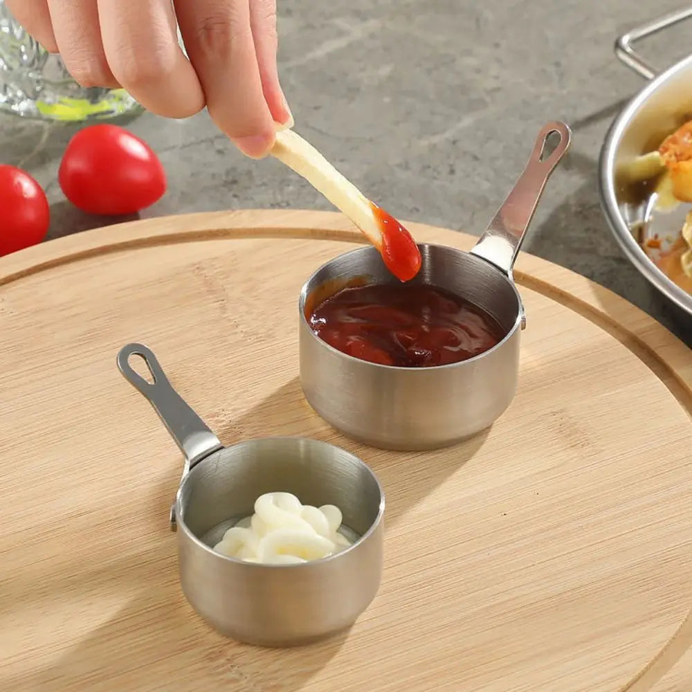 Stainless Steel Mini Sauce Cups with Handle, 50 to 100ml