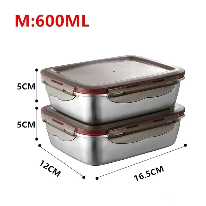 304 Stainless Steel Leakproof Lunch Box, 220ml to 2900ml