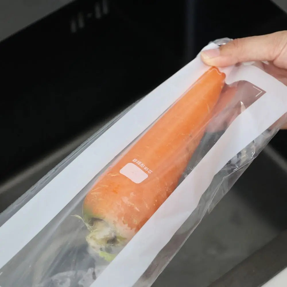 15/50Pcs Reusable Food Sealing Bags Moisture-proof Thickened Fruits Vegetables Fresh-keep Bags Long Strip Leakproof