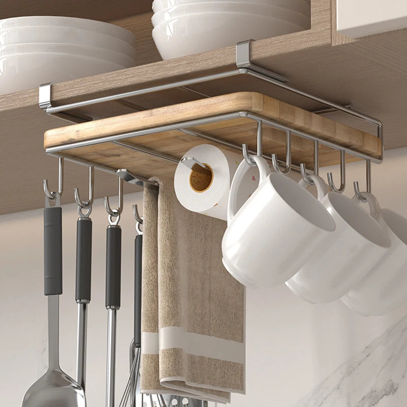 Under-Cabinet Chopping Board and Pot Lid Rack