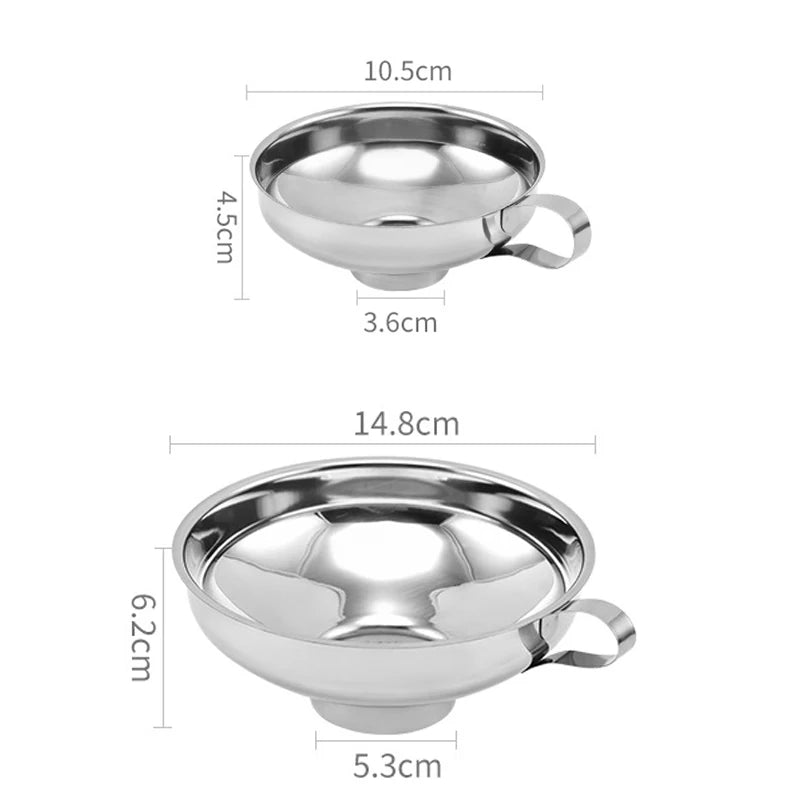 Stainless Steel Wide Mouth Funnel for Jars and Canning, Small or Big