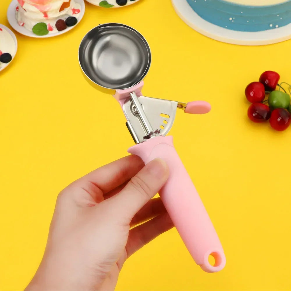Stainless Steel Ice Cream Scoop with Trigger Release