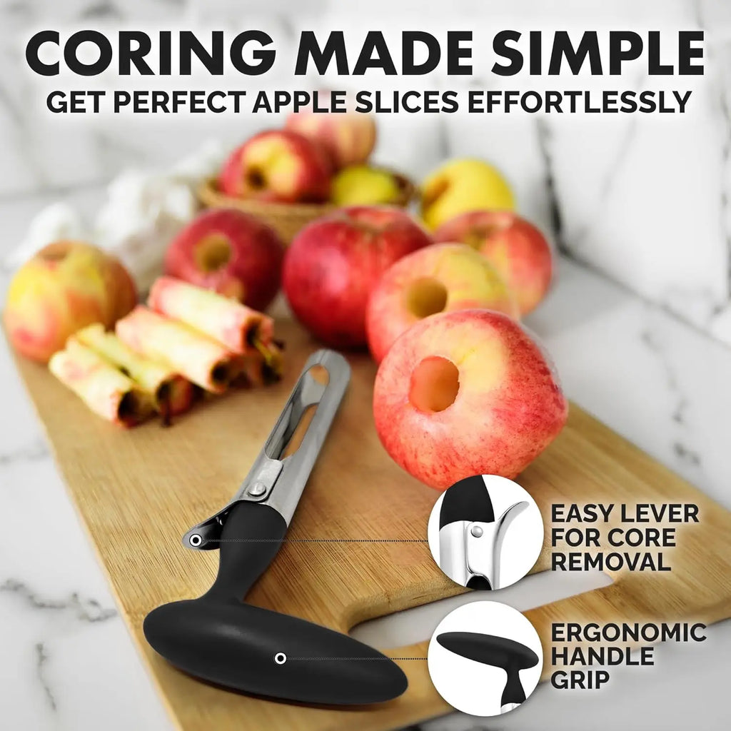 1PC Premium Stainless Steel Kitchen  Apple Corer Tool Ultra Sharp Easy to Use & Clean Durable Fruit Corer Remover