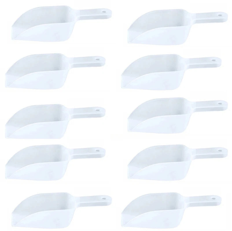 Mini Plastic Scoops, 1 to 10 Pack, for Ice, Candy and Dry Goods