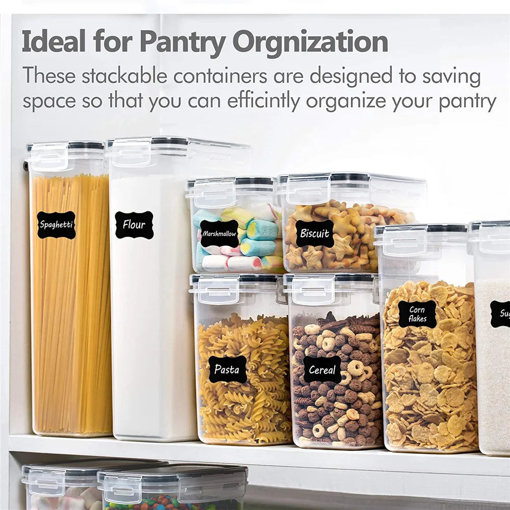 7-Piece Airtight Food Storage Container Set with Labels and Pen