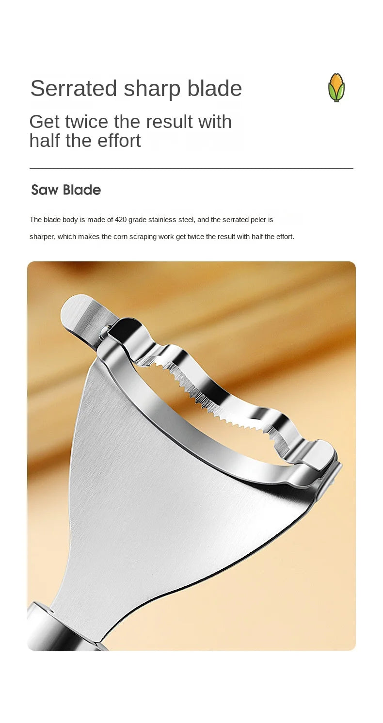 Stainless Steel Corn Stripper and Kerneler, Corn Cob Peeler Tool
